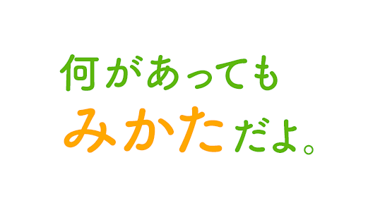 何があってもみかただよ。